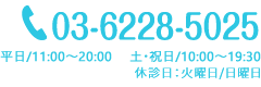 お電話は03-6228-5025まで