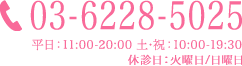 お電話は03-6228-5025まで